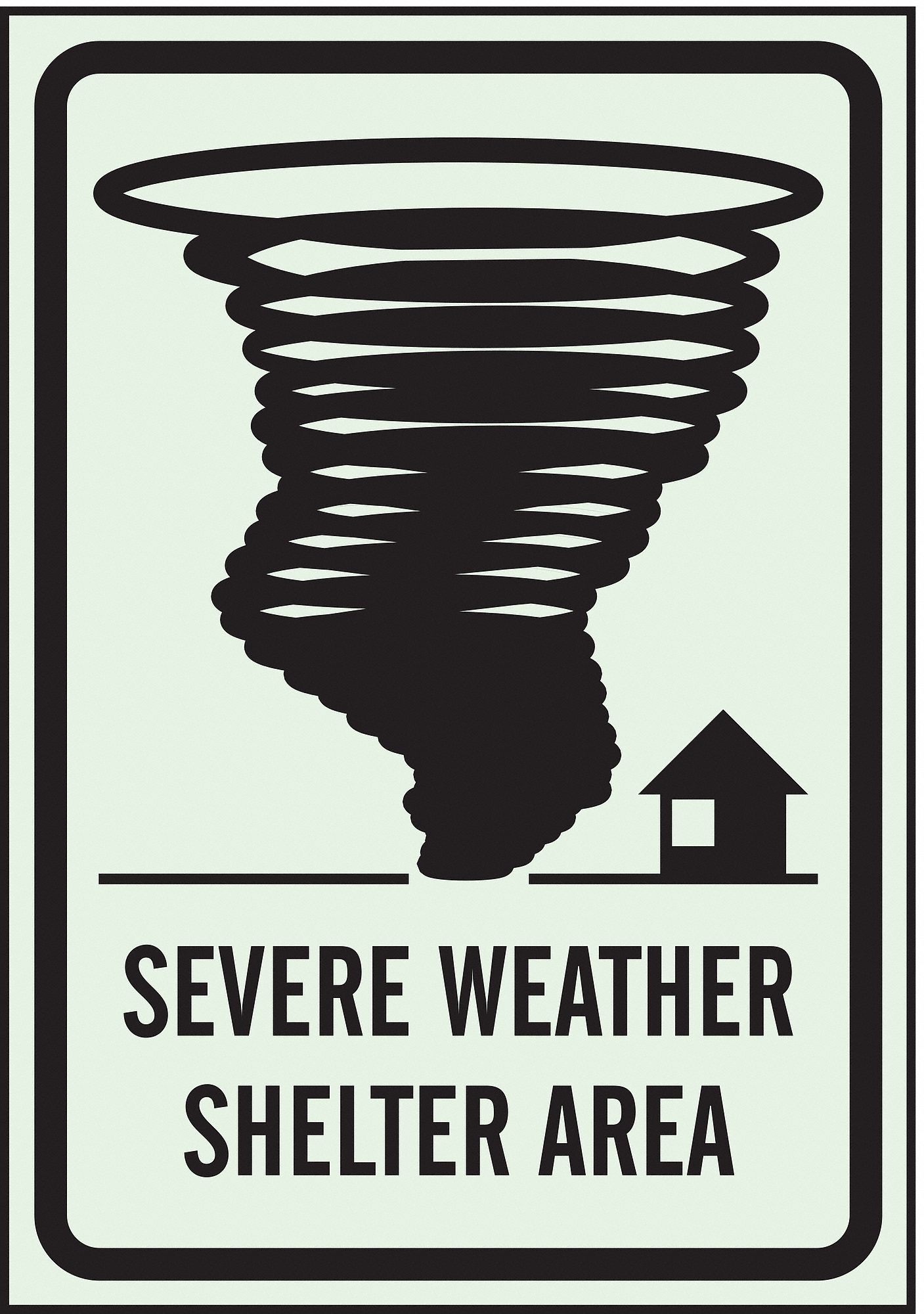 Notice Sign, 10 x 7In, BK/GRN, ENG, INFO