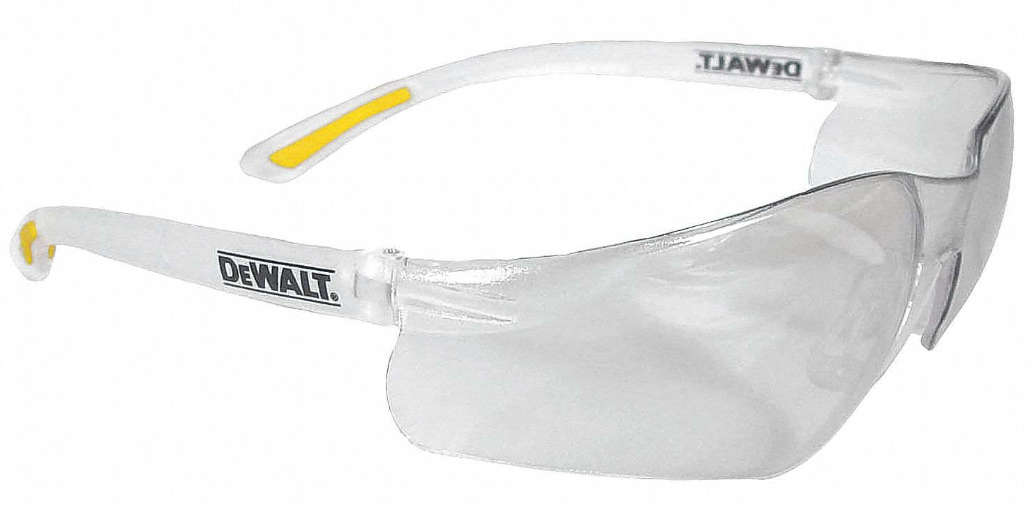 Safety Glasses, Clear, Scratch-Resistant