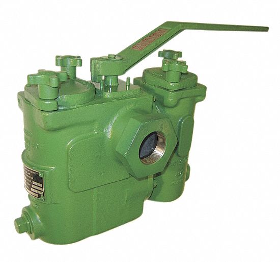 Duplex Strainer, 1 1/2 In, Threaded, CI