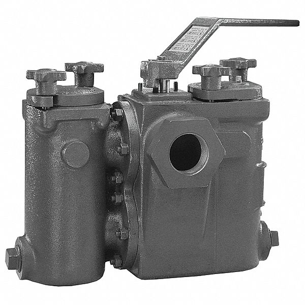 Duplex Strainer, 1 1/4 In, Threaded, SS
