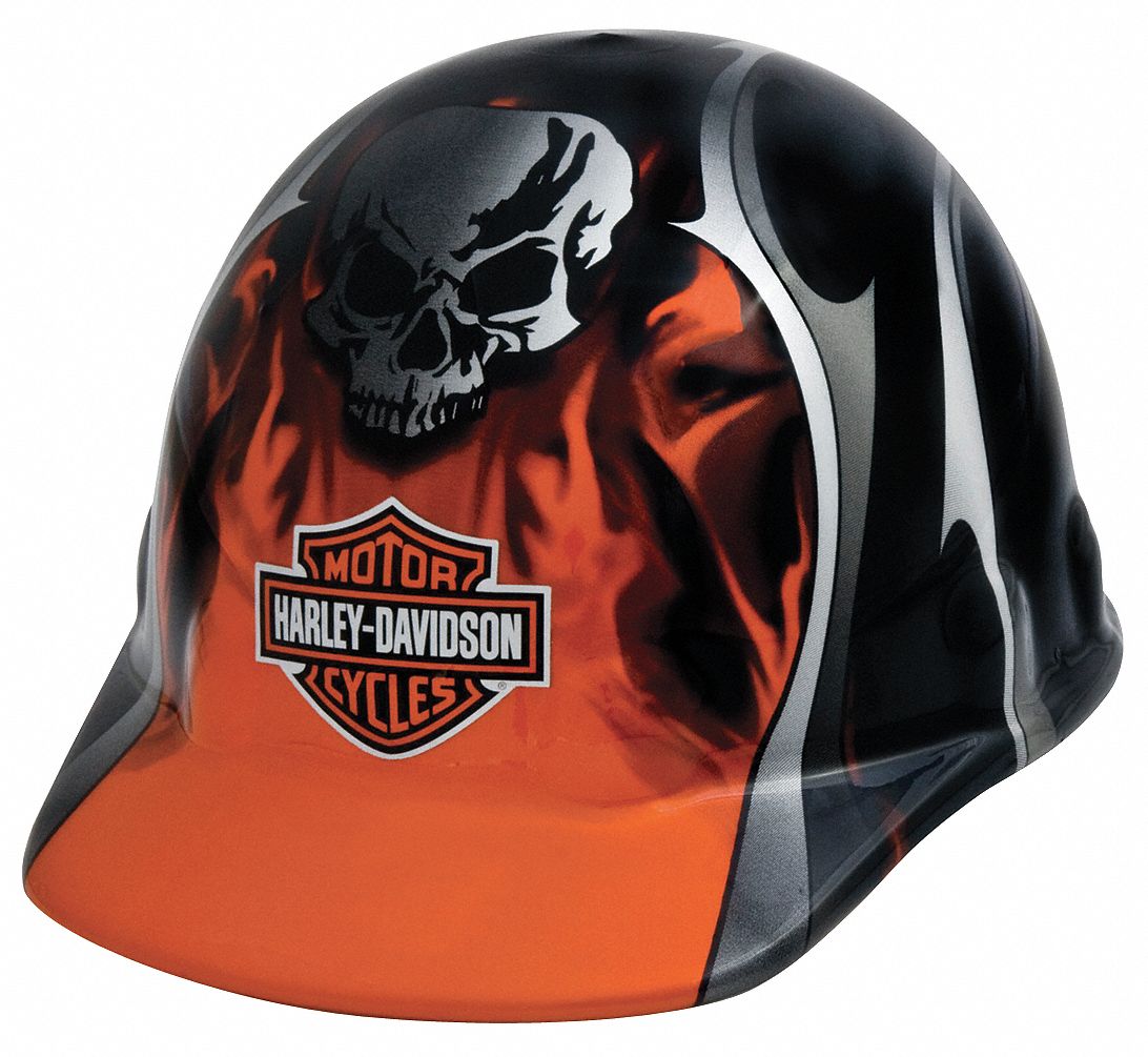 Hard Hat, FrtBrm, 6Rtcht, Harley Org Skulls