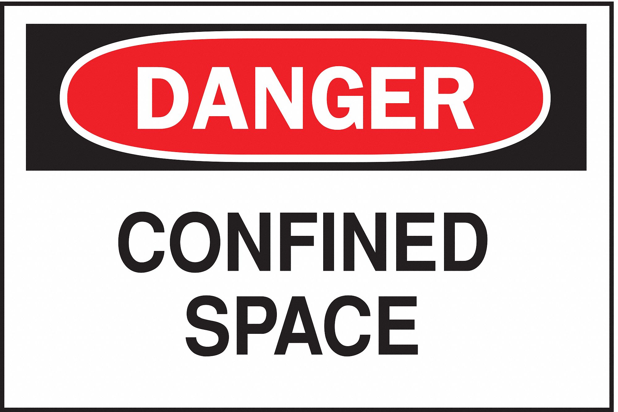 Danger Sign, 7 x 10In, R and BK/WHT, ENG
