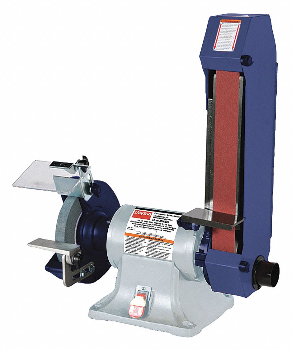 Combo Belt & Bench Grinder, 8 In Dia, 2x48