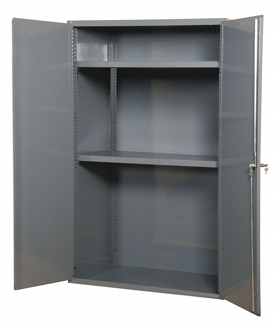 Storage Cabinet, Welded, Gray