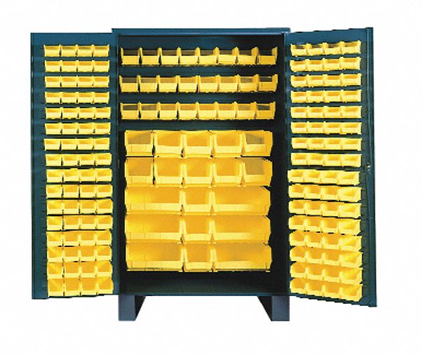 Bin Cabinet, H 78 In, W 48 In, 171 Bins
