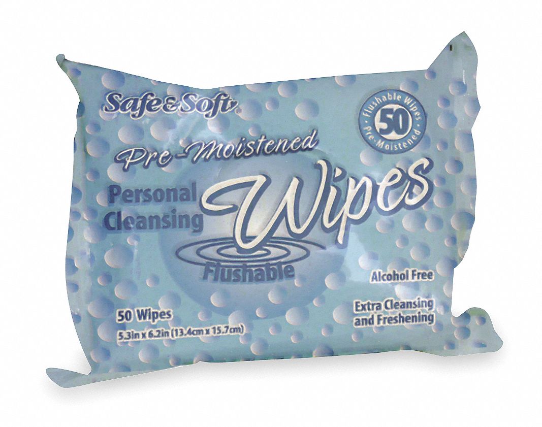 Adult Wipes, 5-1/4x6-3/16, White, PK 1200
