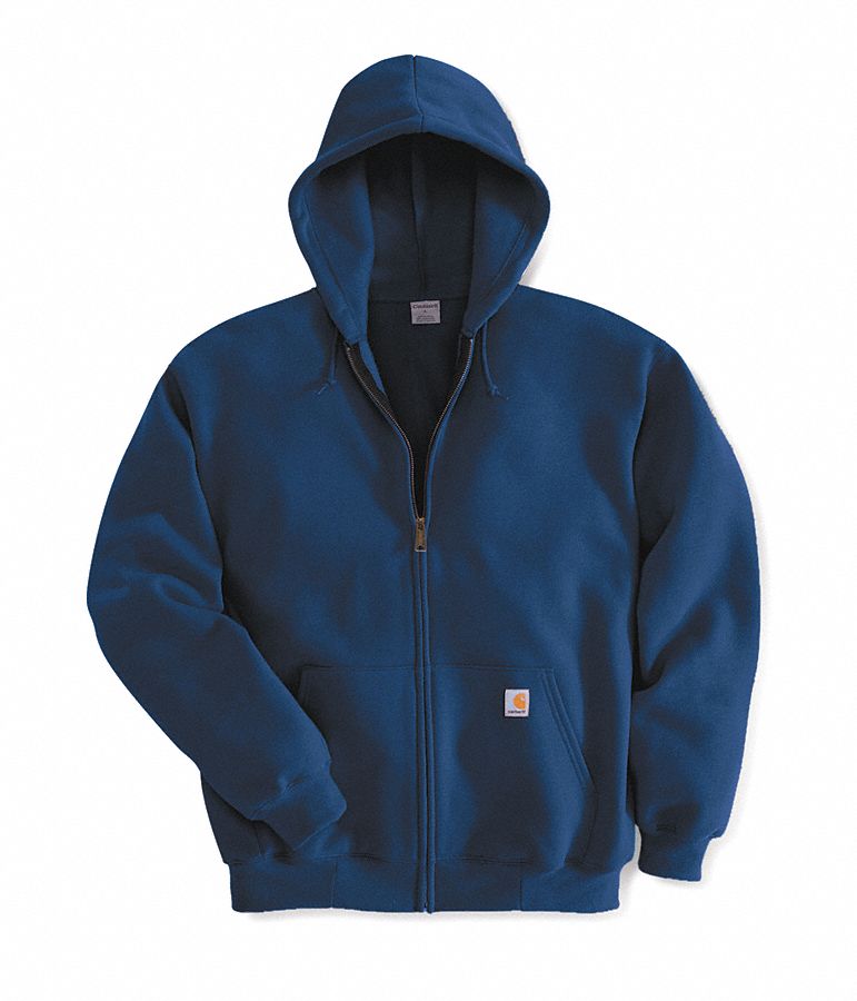 Hooded Swtshrt, Navy, 50% Cotton/50% PET, L