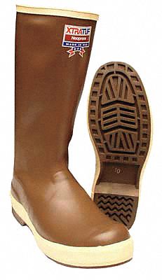 Knee Boots, Mens, 12, Pull On, Brn, 1PR