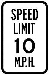Traffic Sign, 24 x 18In, BK/WHT, Fiberglass