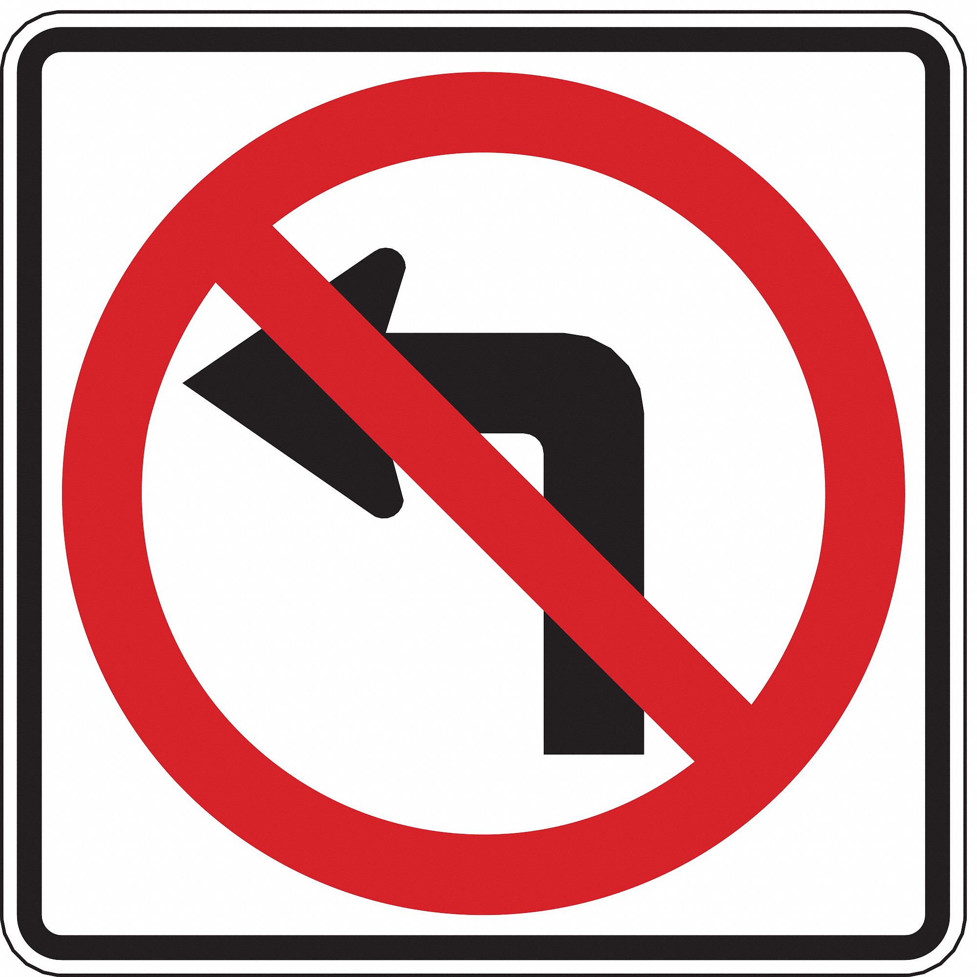 Traffic Sign, 24 x 24In, R and BK/WHT, SYM