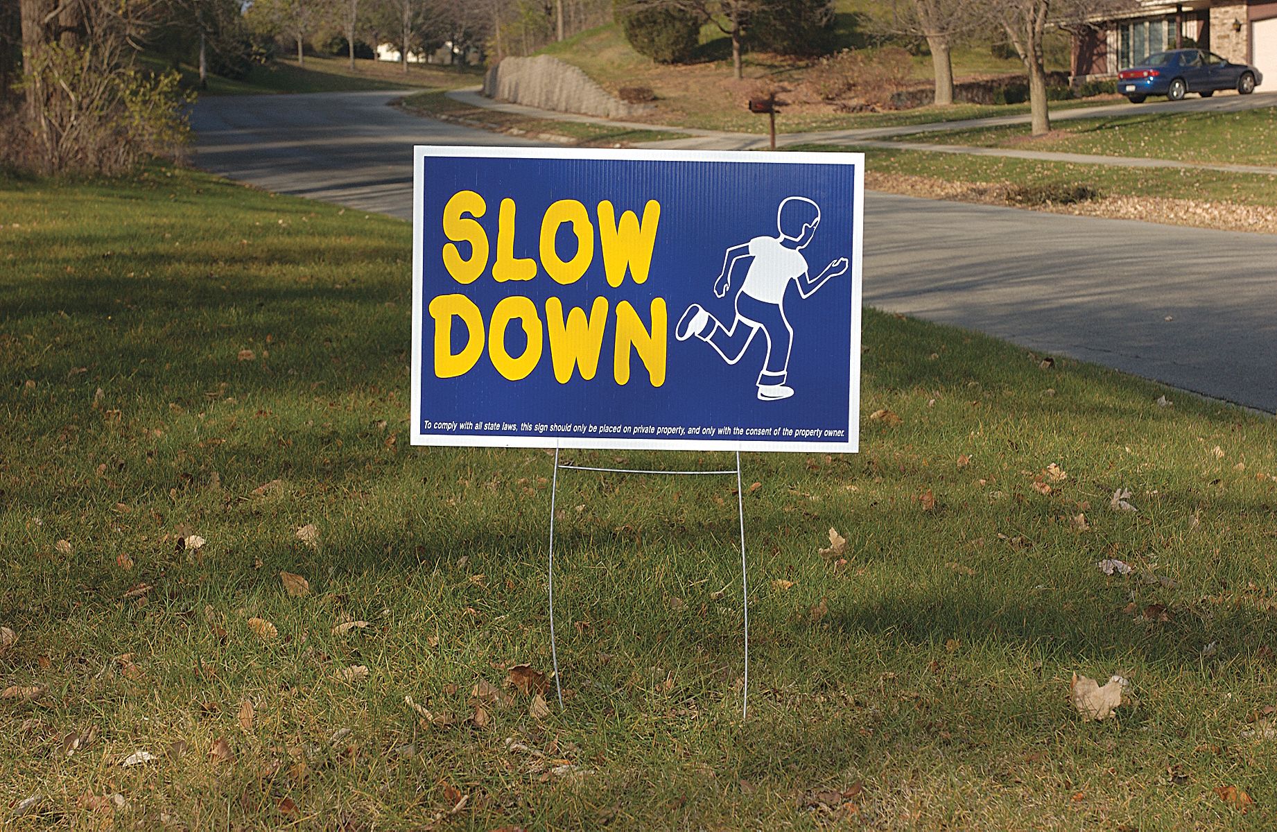 Traffic Sign, 16 x 24In, YEL and WHT/BL