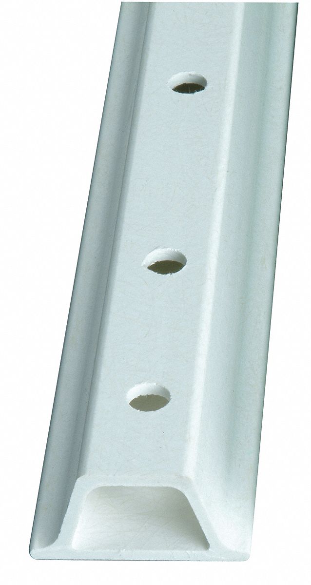 Sign Post, 8 ft. L, Steel/Composite, White