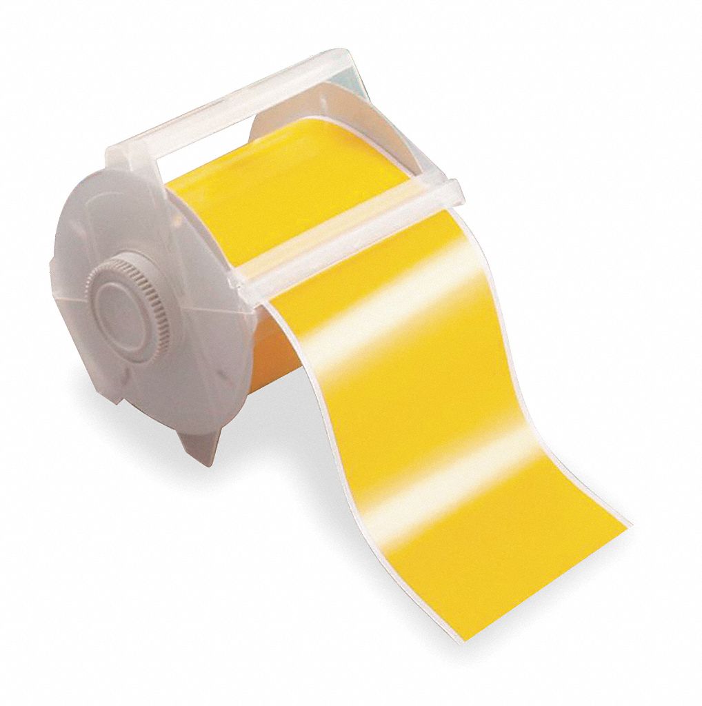 Tape, Yellow, 100 ft. L, 4 In. W