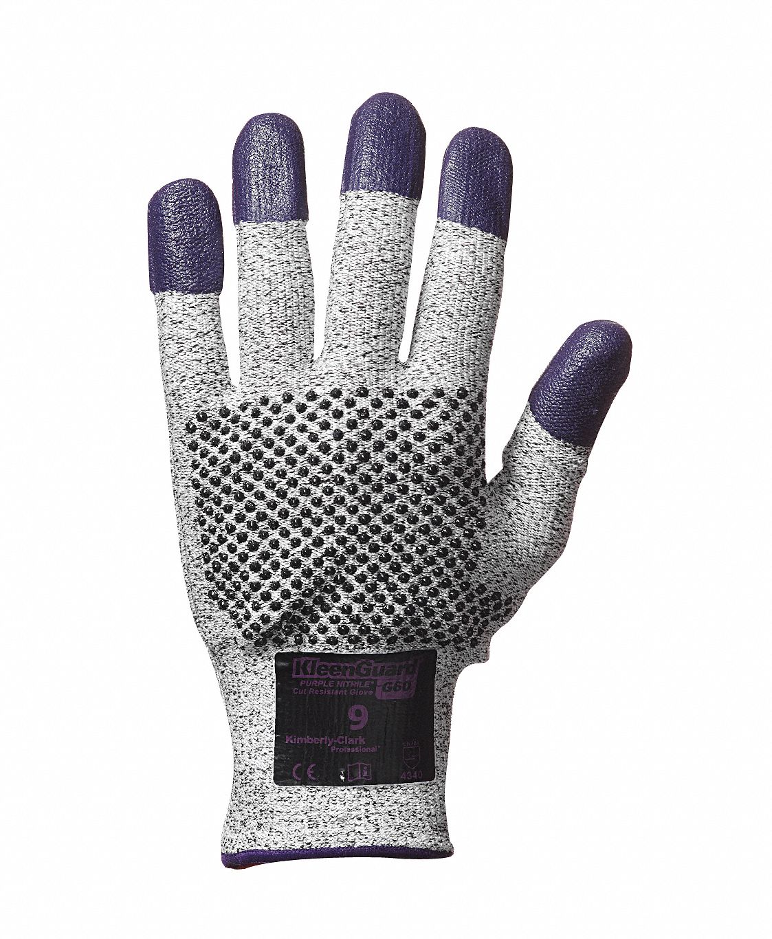 Cut Resistant Gloves, Purple, M, PR