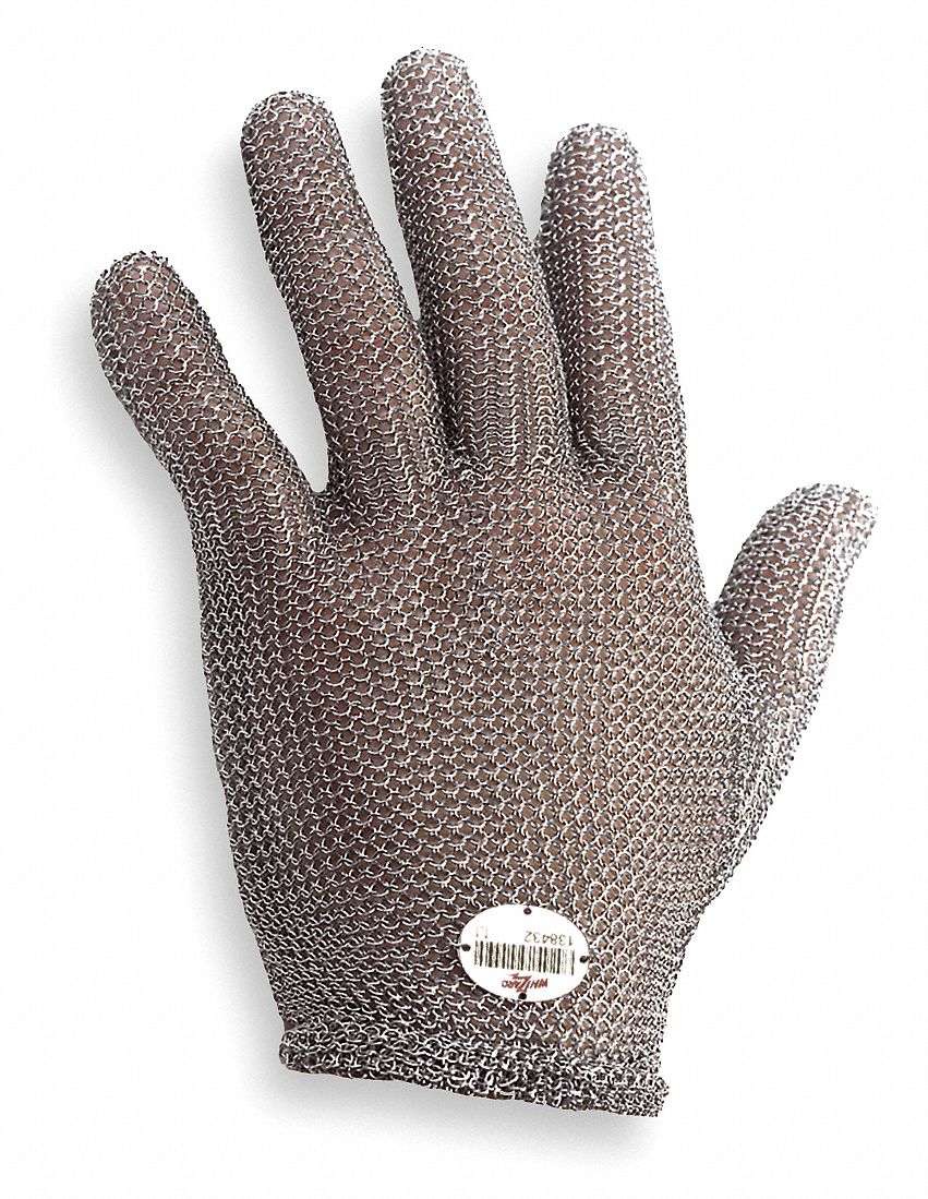 Cut Resistant Glove, Silver, Reversible, XL