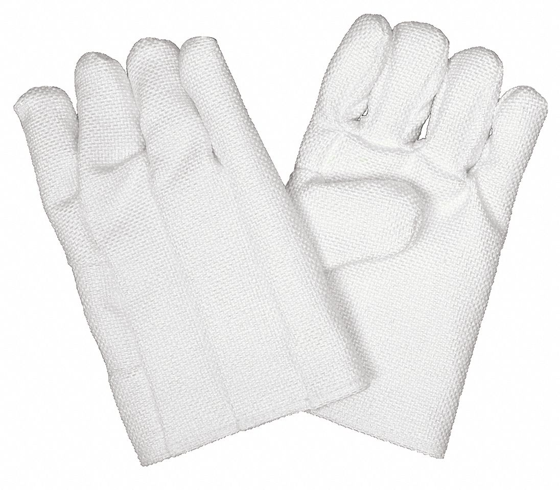 Heat Resistant Gloves, White, Zetex, PR