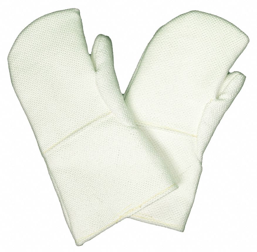 Heat Resistant Gloves, White, Zetex, PR