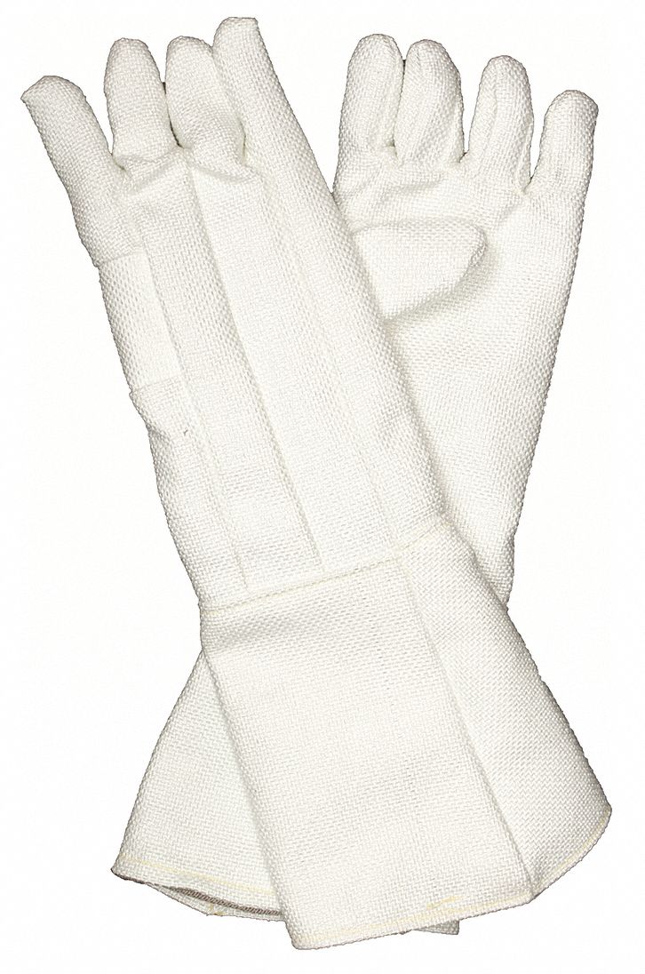 Heat Resistant Gloves, White, Zetex, PR