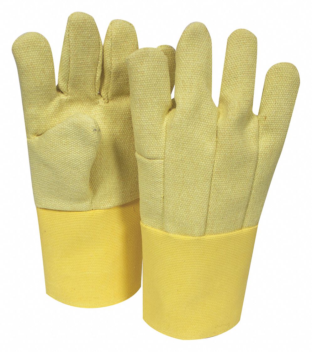 Heat Resistant Gloves, Ylw, Kevlar, PR