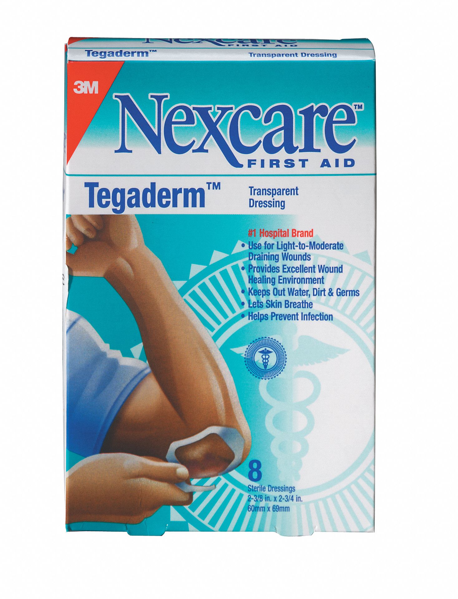Dressing, Tagaderm, 2 3/8 x 2 3/4 In, PK 8