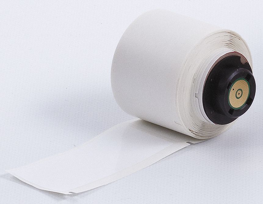 Label, White, Polyester, 1-1/4 In. L