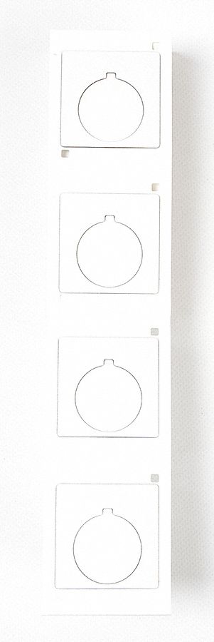 Raised Panel Label, White, 1-4/5 In. W
