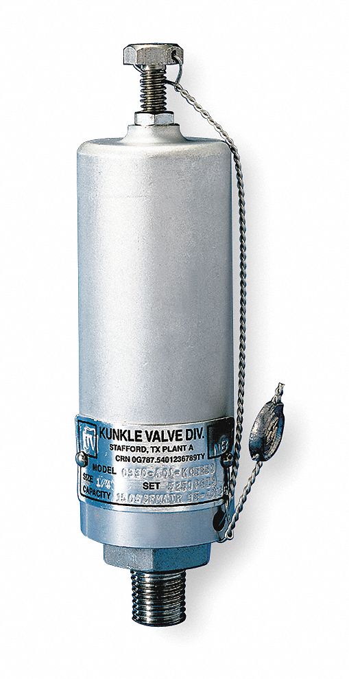 Safety Relief Valve, 1/4 In, 4000 psi, Alum