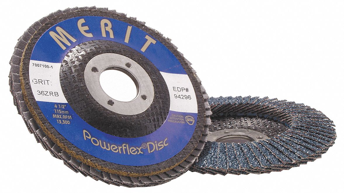 Arbor Mount Flap Disc, 4-1/2in, 120, Fine