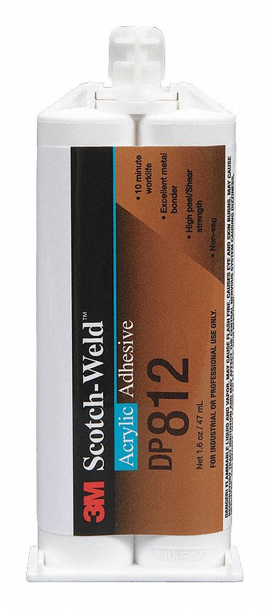 Acrylic Adhesive, Ylw, 1.6 Oz, Pk 12