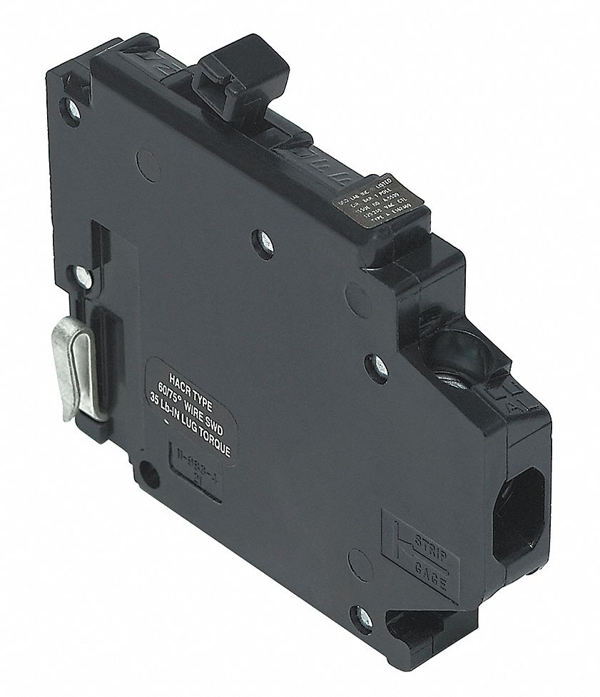 Circuit Breaker, 1Pole, 15A, Left Hand Clip