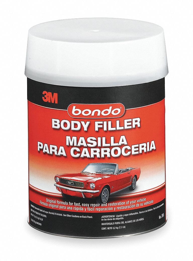 Body Filler W Hardener, Paste, 1 Gal, Gray