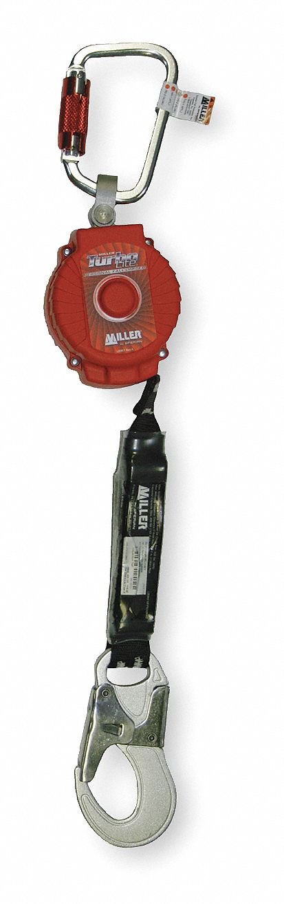 Self-Retracting Lifeline, 6ft, 1 Leg, 400lb