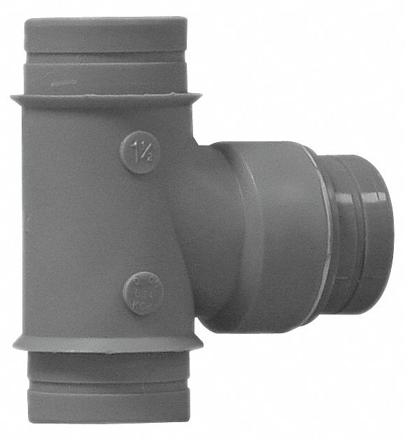 Sanitary Tee, 90 Deg, 2 In, Poly