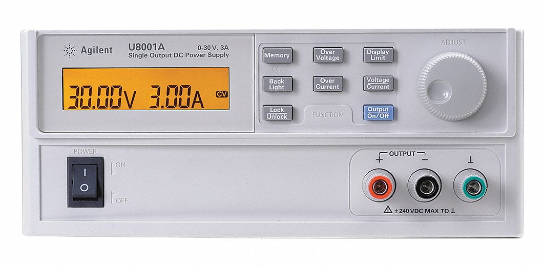 Power Supply, 0-30VDC, 0-3A, Manual