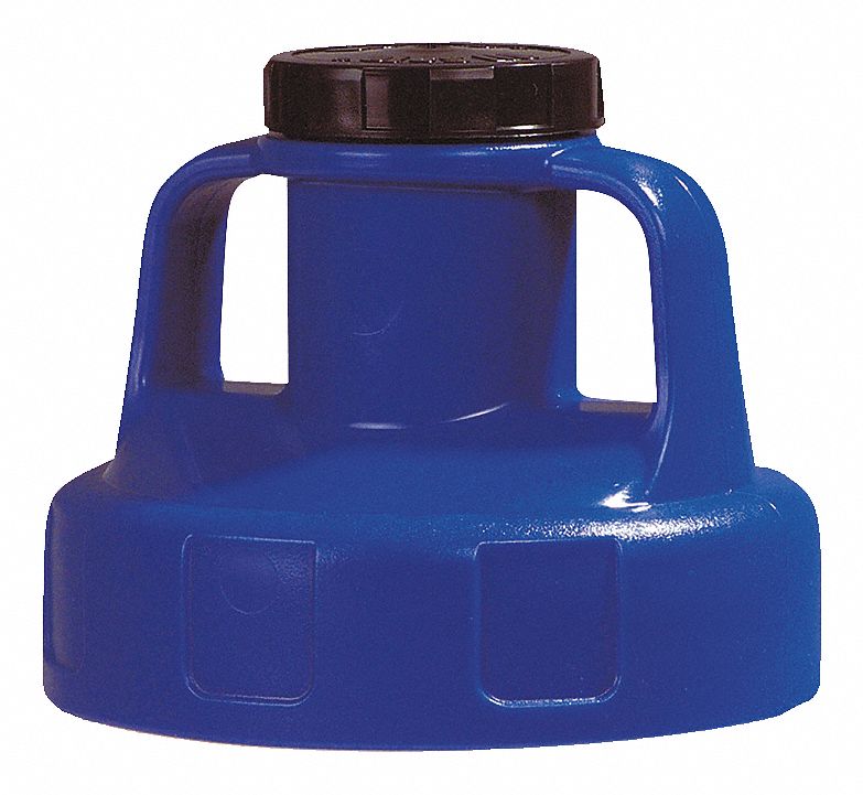 Utility Lid, w/2 In Outlet, HDPE, Blue
