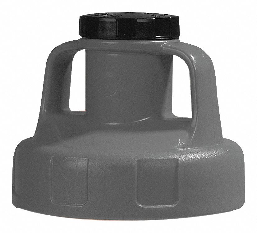 Utility Lid, w/2 In Outlet, HDPE, Gray