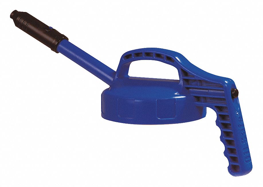 Stretch Spout Lid, w/0.5 In Outlet, Blue