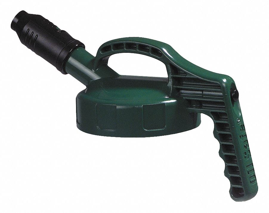 Stumpy Spout Lid, w/1 In Outlet, Dk Green