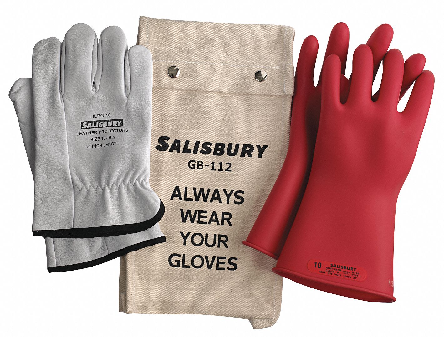 Electrical Glove Kit, Size 9, 11 In. L, Red