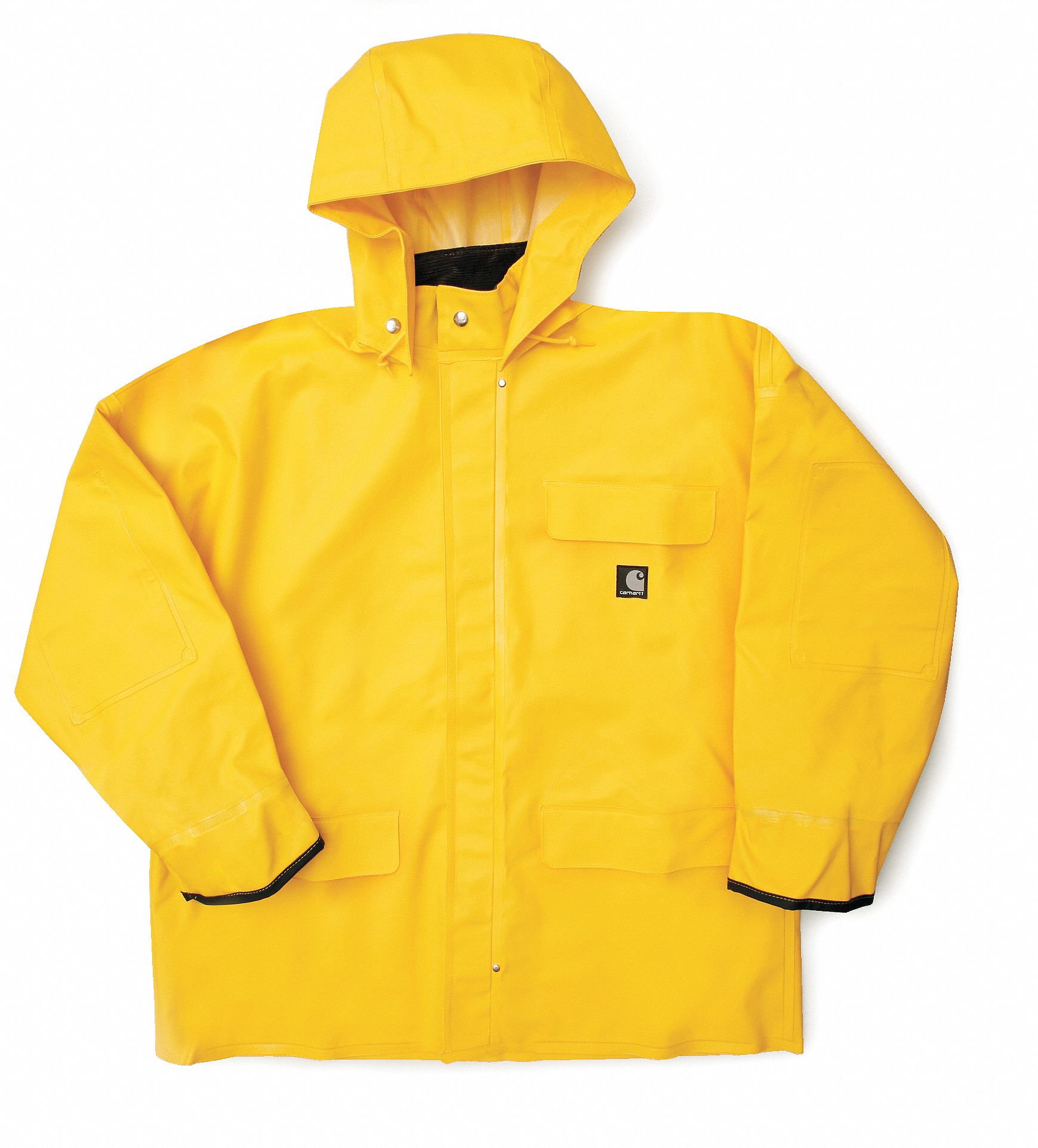 Rain Jacket w/Detachable Hood, Yellow, 4XL