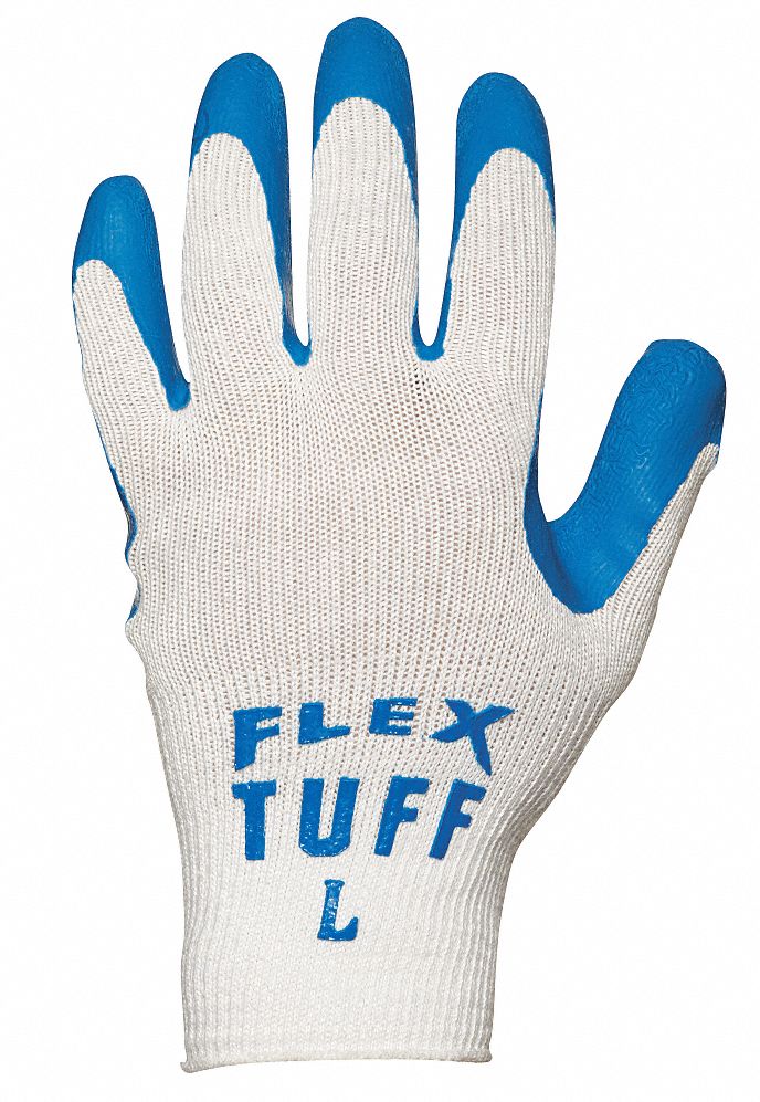 Coated Gloves, XL, Blue/White, PR