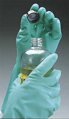 Nitrile Gloves, Green, 18 mil, Sz 9, PR