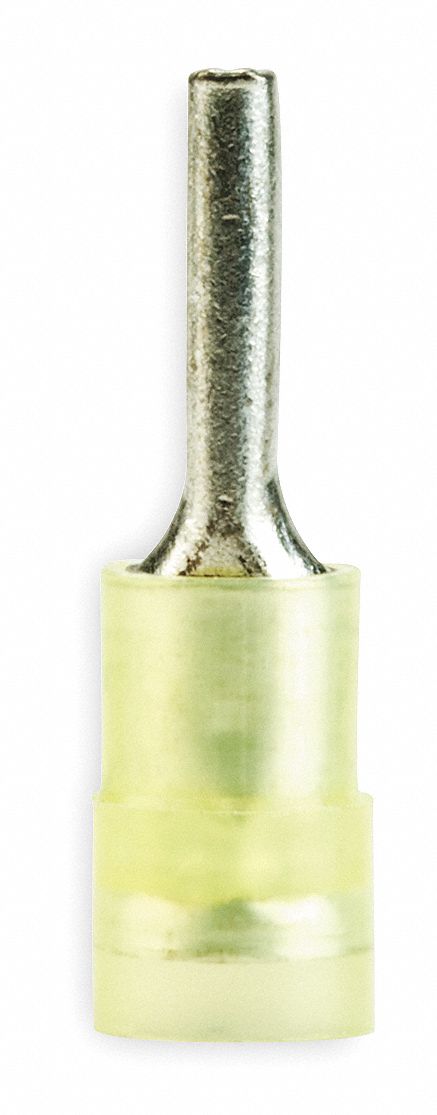 Pin Terminal, Yellow, Brazed, 12-10, PK50