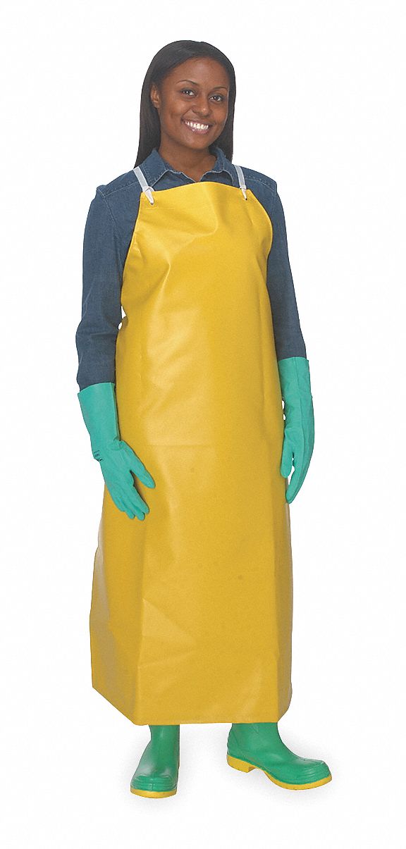 Bib Apron, Yellow, Universal, 45 In. L