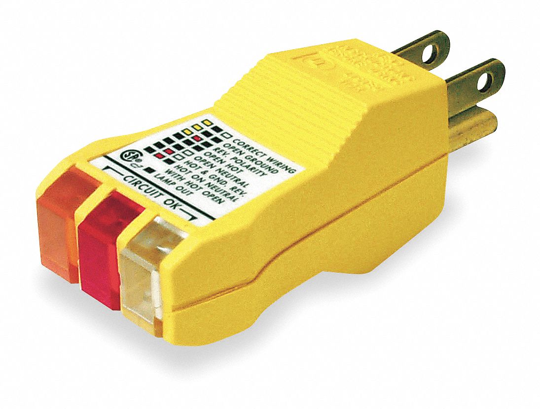 Receptacle Tester, 110 to 125VAC