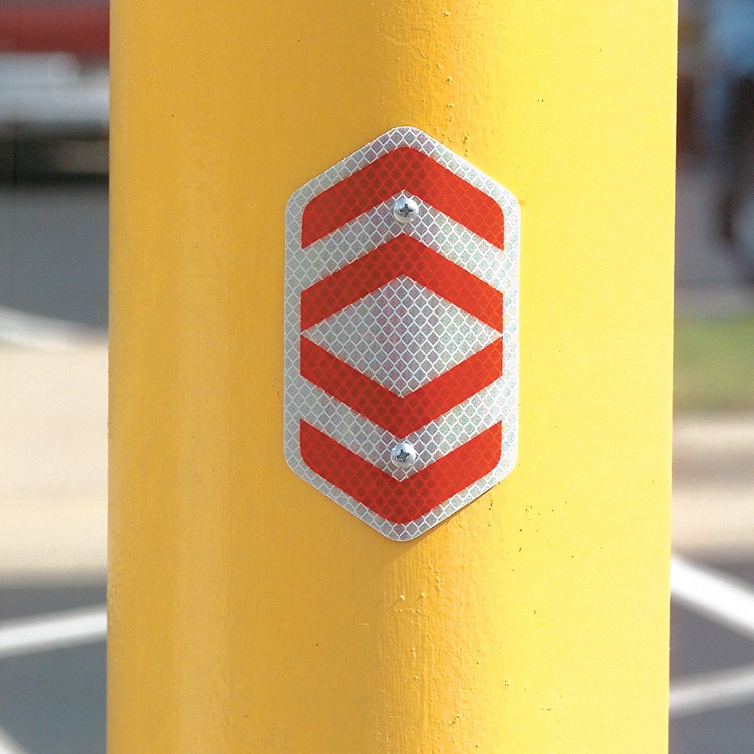 Traffic Sign, 6 x 3-1/2In, Sil/Red, AL, SYM