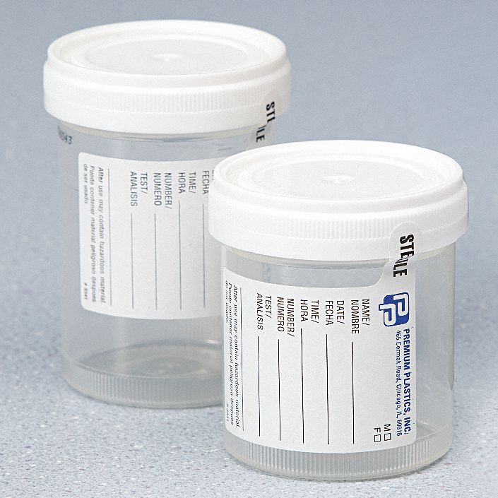 Specimen Container With Lid, 4 Oz, Pk 300