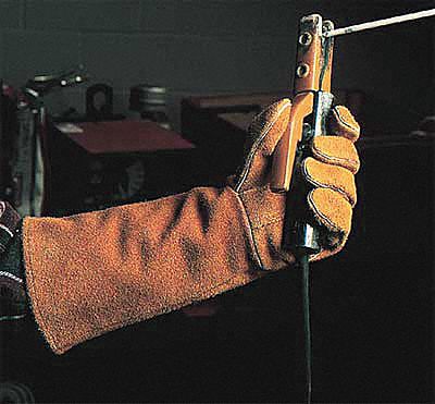 Welding Gloves, L, 14 In. L, Shoulder, PR