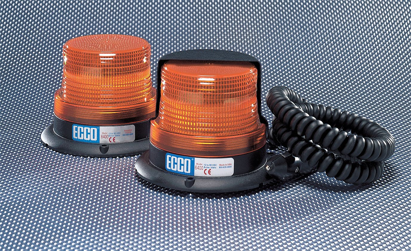 Low Prof Strobe, Red, Flange, U-Strobe Tube