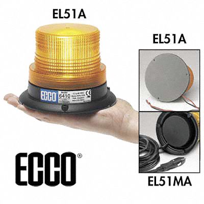 Low Profile Strobe, Amber, Flange, U-Strobe